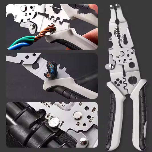 Multi-Function 9-1 Professional Elbow Wire Stripper Crimping Tool